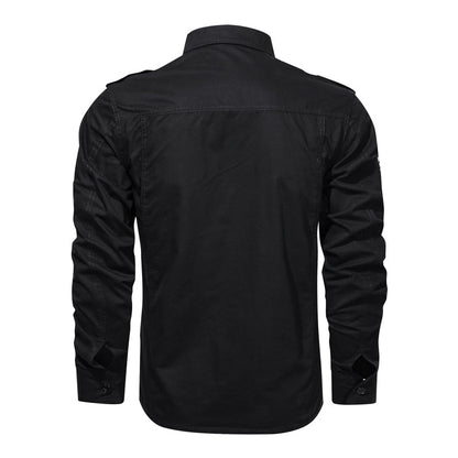 Men Military Shirt Casual High Quality  Tactical Shirt Men's Spring Autumn Long sleeve camisa masculina Plus Size 6XL