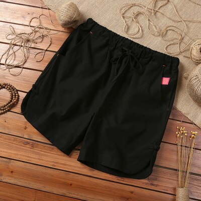 Summer Loose Shorts Men Hip Hop Casual Mens Shorts Cotton Linen Breathable Short Pant Plus Size Male Shorts