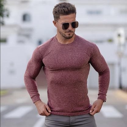 New Fashion Winter Hooded Sweater Men Warm Turtleneck Mens Sweaters Slim Fit Pullover Men Classic Sweter Men Knitwear