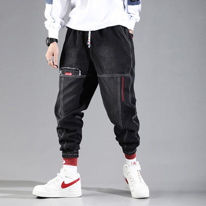 Streetwear Hip Hop Cargo Pants Men's Jeans Elastic Harun Joggers In Autumn and Spring Men ClothIng