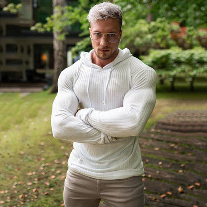 New Fashion Winter Hooded Sweater Men Warm Turtleneck Mens Sweaters Slim Fit Pullover Men Classic Sweter Men Knitwear