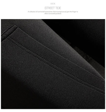 Spring Autumn Men Hooded Jackets Print Harajuku Windbreaker Ribbon Overcoat Male Casual Outwear Hip Hop Streetwear Coats