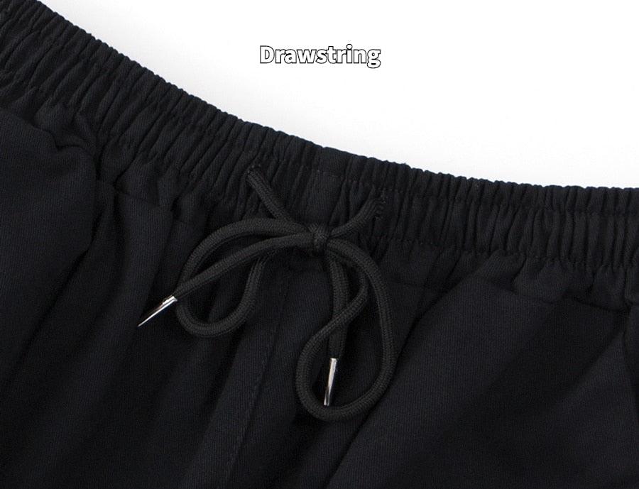 Black Cargo Pants Men Joggers Cargo Trousers for Men Jogging Japanese Streetwear Hip Hop Hippie Techwear Gothic Ribbon