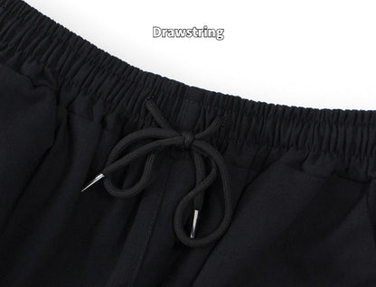 Black Cargo Pants Men Joggers Cargo Trousers for Men Jogging Japanese Streetwear Hip Hop Hippie Techwear Gothic Ribbon