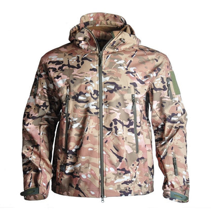 Hunting Jackets Soft Military Tactical Jacket Man Combat Waterproof Fleece Men Clothing Multicam Coat Windbreakers 5XL