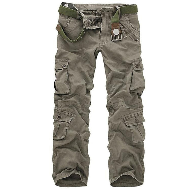 Men Cargo Pants High Quality Casual Long Trousers Loose Multi Pocket Camouflage Military Pants Men's street Joggers Plus Size 44