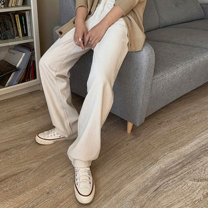 CREAM WIDE PANTS