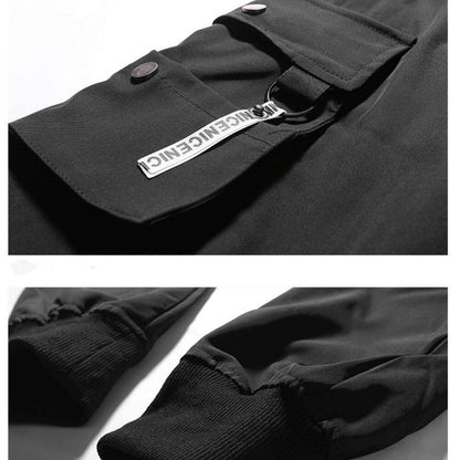 Fashion Young Student Breathable Elastic Waist Sports Pant Multi-bag Loose Men's Casual Trouser