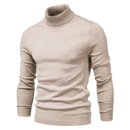 10 Color Winter Men's Turtleneck Sweaters Warm Black Slim Knitted Pullovers Men Solid Color Casual Sweaters Male Autumn Knitwear