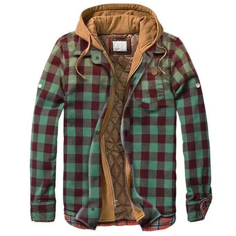Brand Winter Mens Fashion Warm Long Sleeve Plaid Shirt Male Thick Fleece Lined Soft Business Casual Flannel Dress Shirts