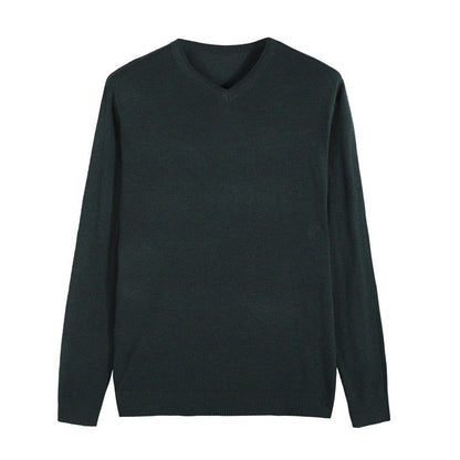 Autumn New Men's Thin Knit Sweater Business Casual V-neck Pullovers Classic Style Comfortable Slim Basic Sweater Male Brand