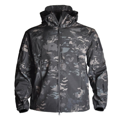 Hunting Jackets Soft Military Tactical Jacket Man Combat Waterproof Fleece Men Clothing Multicam Coat Windbreakers 5XL