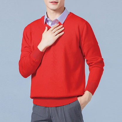 Men's Sweaters Cashmere Blend Knitting V-neck Pullovers Hot Sale Spring&Winter Male Wool Knitwear High Quality jumpers Clothes