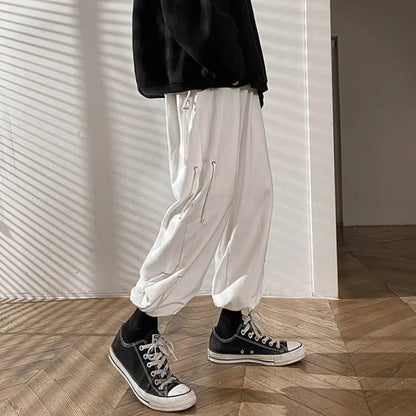 saferido Casual Ruffian handsome men's pants fashion pants spring and autumn straight tube loose work pants trend versatile Multi Pocket