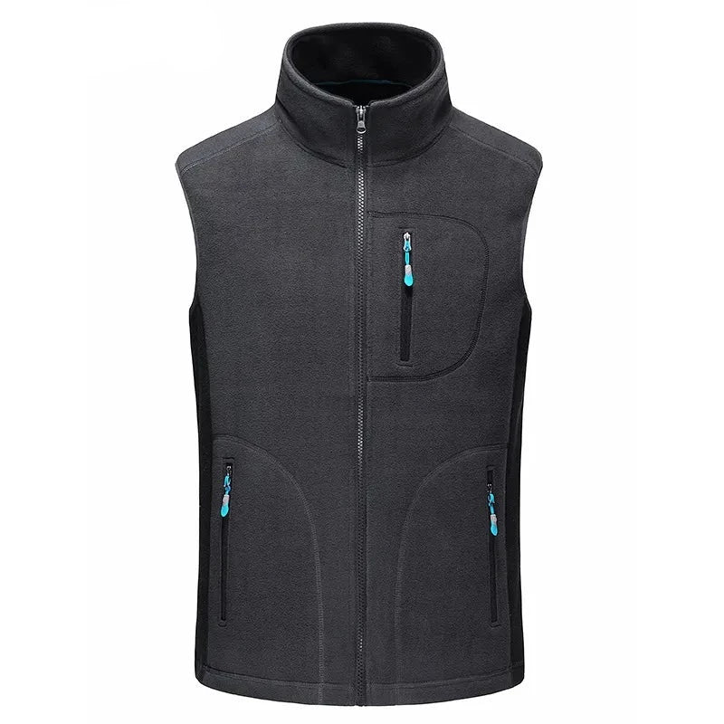 Winter Mens Fleece Vests Male Thick Warm Waistcoats Casual Outwear Thermal Softshell Vests Man Sleeveless Jacket Clothing