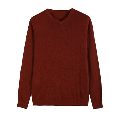 Autumn New Men's Thin Knit Sweater Business Casual V-neck Pullovers Classic Style Comfortable Slim Basic Sweater Male Brand