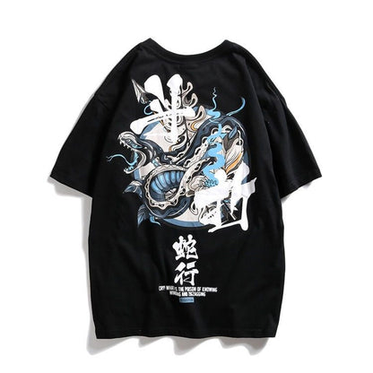 Cotton Cool Oversized T Shirt Gothic High Street Hip Hop T-shirt Men Women Summer Blouse Harajuku Loose Devil Tshirt Streetwear