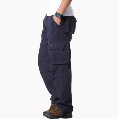 Men's Spring Multi Pockets Military Tactical Cargo Pants Male Outwear Army Straight Slacks Casual Long Trousers Plus Size 44