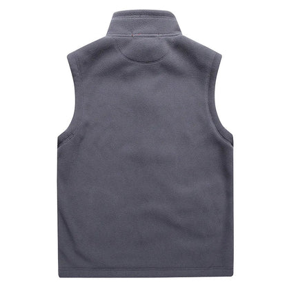Winter Men's Fleece Vests Male Thick Warm Waistcoats Casual Outwear Thermal Soft Vests Man Windbreaker Sleeveless Jackets