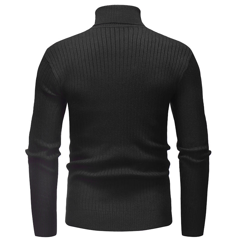 Men's Turtleneck Striped Sweater Knit Multicolor