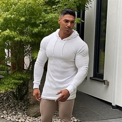 New Fashion Winter Hooded Sweater Men Warm Turtleneck Mens Sweaters Slim Fit Pullover Men Classic Sweter Men Knitwear