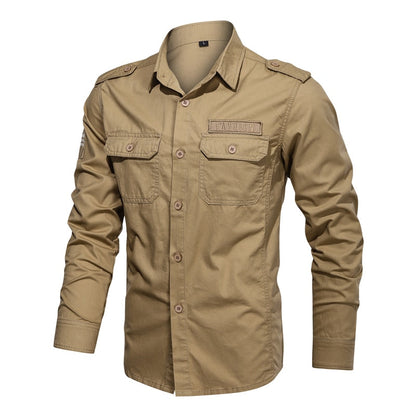 Men Military Shirt Casual High Quality  Tactical Shirt Men's Spring Autumn Long sleeve camisa masculina Plus Size 6XL