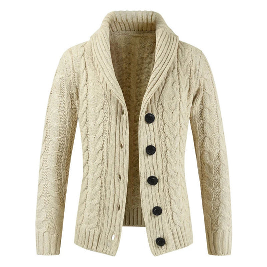 New Cardigan Sweater Men Thick Slim Fit Sweater Coat Jumpers Knitwear High Quality Autumn Korean Style Casual Mens Sweaters