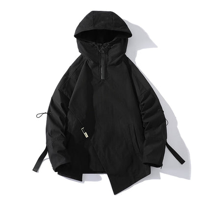 Men's Jacket Fashion Spring Autum Casual Streetwear Hoodie Jacket Harajuku Mens Jacket Pullover Mens Windbreaker Coat 5XL 6XL
