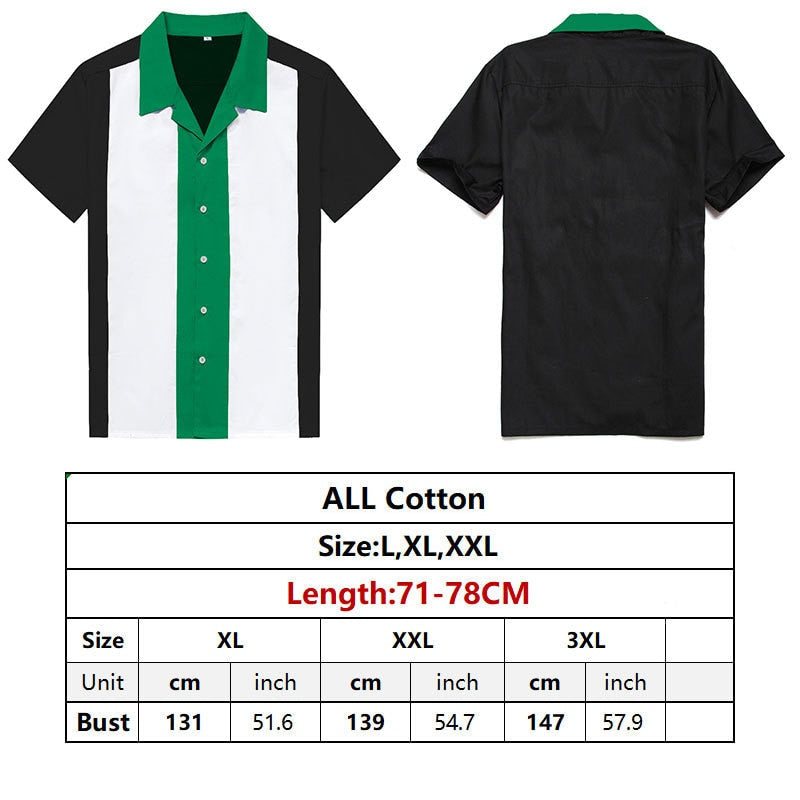Plus Size Vertical Striped Shirts For Men Overhemden Heren Blouse Men's Short Sleeve Industrial Shirt, Button-Down Dress