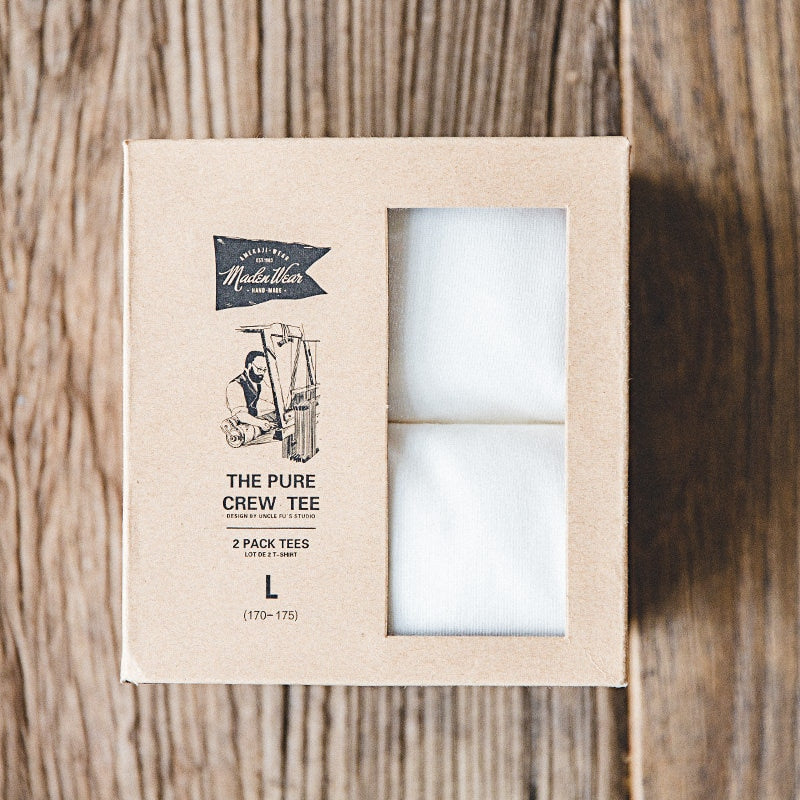 Maden 2pcs Solid Cotton Men's T-shirts Short-sleeved Round Neck Black White T-Shirt Classic Heavyweight Oversized Tees Tops