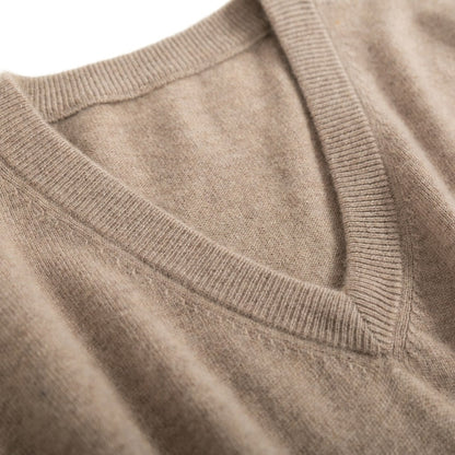 Men's Sweaters Cashmere Blend Knitting V-neck Pullovers Hot Sale Spring&Winter Male Wool Knitwear High Quality jumpers Clothes