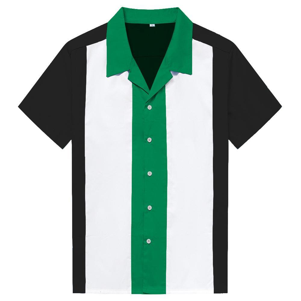 Plus Size Vertical Striped Shirts For Men Overhemden Heren Blouse Men's Short Sleeve Industrial Shirt, Button-Down Dress