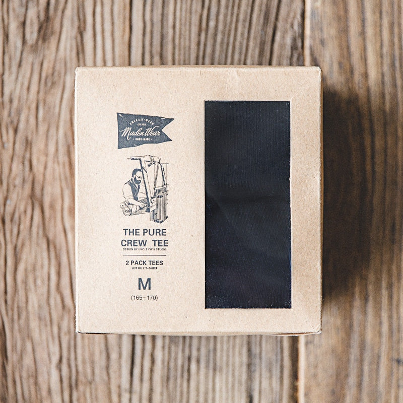 Maden 2pcs Solid Cotton Men's T-shirts Short-sleeved Round Neck Black White T-Shirt Classic Heavyweight Oversized Tees Tops