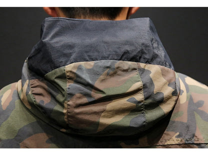 Autumn Japanese Vintage Camouflage Jacket Men Streetwear Pullover Men Jacket Pocket Loose Hooded Mens Jackets