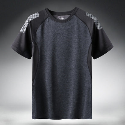 Quick Dry Sport T Shirt Men  Short Sleeves Summer Casual Cotton Plus Asian Size M-5XL 6XL 7XL Top Tees GYM Tshirt Clothes