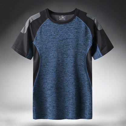 Quick Dry Sport T Shirt Men  Short Sleeves Summer Casual Cotton Plus Asian Size M-5XL 6XL 7XL Top Tees GYM Tshirt Clothes