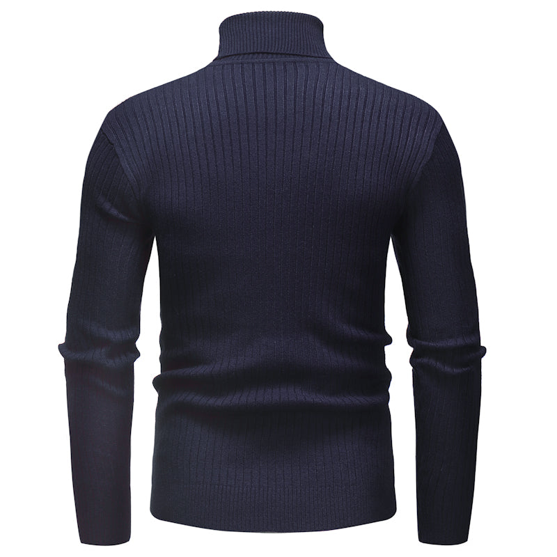 Men's Turtleneck Striped Sweater Knit Multicolor