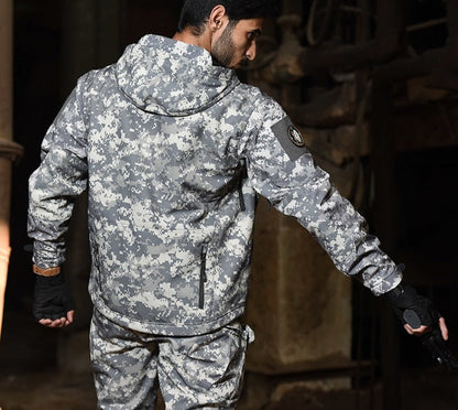 Hunting Jackets Soft Military Tactical Jacket Man Combat Waterproof Fleece Men Clothing Multicam Coat Windbreakers 5XL