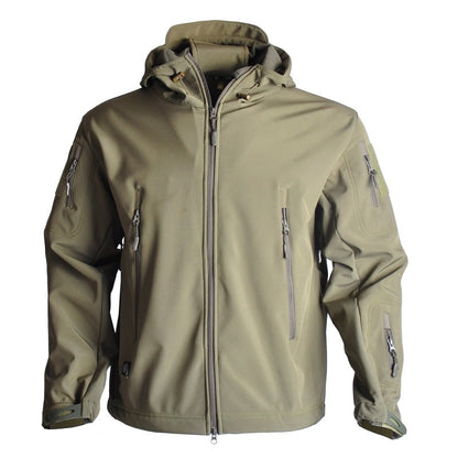 Hunting Jackets Soft Military Tactical Jacket Man Combat Waterproof Fleece Men Clothing Multicam Coat Windbreakers 5XL