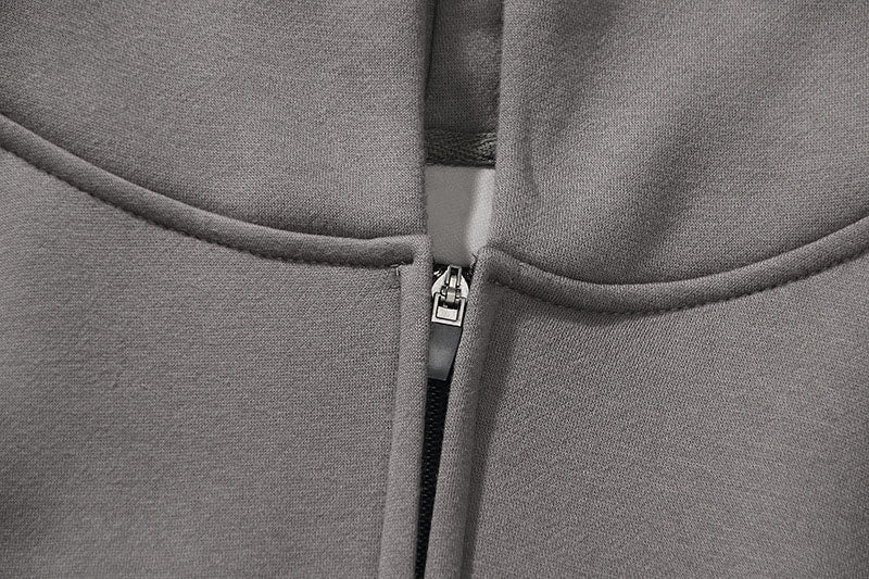 Brand Oversize Fleece Hoodies Sweatshirts Men Stereoscopic Letters Streetwear Hip Hop Casual Cotton Zipper Cardigan Couples Tops