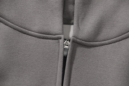 Brand Oversize Fleece Hoodies Sweatshirts Men Stereoscopic Letters Streetwear Hip Hop Casual Cotton Zipper Cardigan Couples Tops