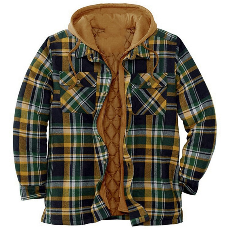 Brand Winter Mens Fashion Warm Long Sleeve Plaid Shirt Male Thick Fleece Lined Soft Business Casual Flannel Dress Shirts