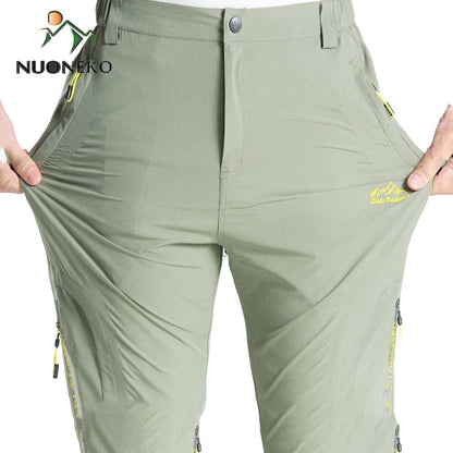 Stretch Hiking Pants Men Summer Breathable Quick Dry Outdoor Pants Mens Mountain Climbing Fishing Trekking Trousers PN44