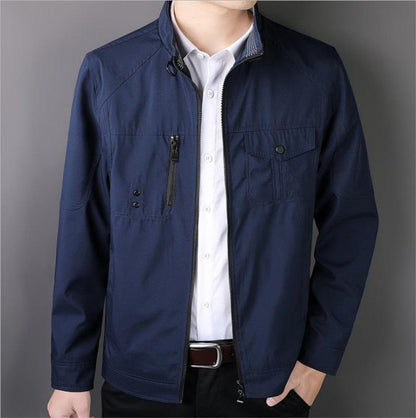 Spring and Autumn Jacket Men's Jacket Slim Business Coat Thin Casual Solid Color Top jackets for Mens