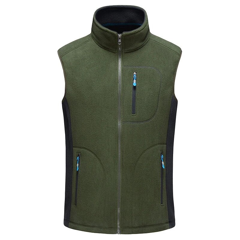 Winter Mens Fleece Vests Male Thick Warm Waistcoats Casual Outwear Thermal Softshell Vests Man Sleeveless Jacket Clothing