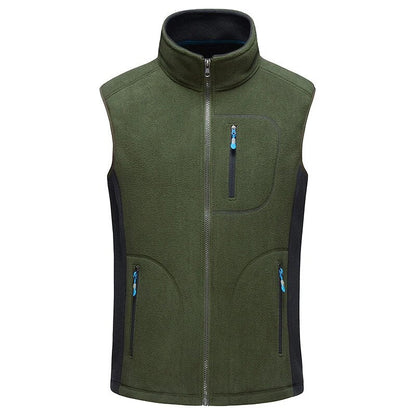 Winter Mens Fleece Vests Male Thick Warm Waistcoats Casual Outwear Thermal Softshell Vests Man Sleeveless Jacket Clothing