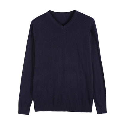 Autumn New Men's Thin Knit Sweater Business Casual V-neck Pullovers Classic Style Comfortable Slim Basic Sweater Male Brand