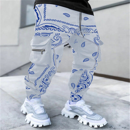 New hot printing cashew spend leisure sports haroun pants men more than Europe and the United States relaxed high street bag