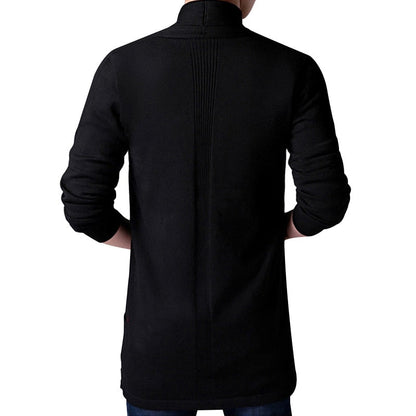 Men Thin Knitted Cardigan Sweater Spring Autumn Solid Sweater Bottoming Long Sleeved Mens Slim Fit Cardigan Sweater