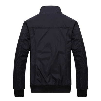 Spring Autumn Men's Bomber Jackets Solid Coats Male Casual Stand Collar Jacket Coat Outerdoor Overcoat Men Clothing M-4Xl